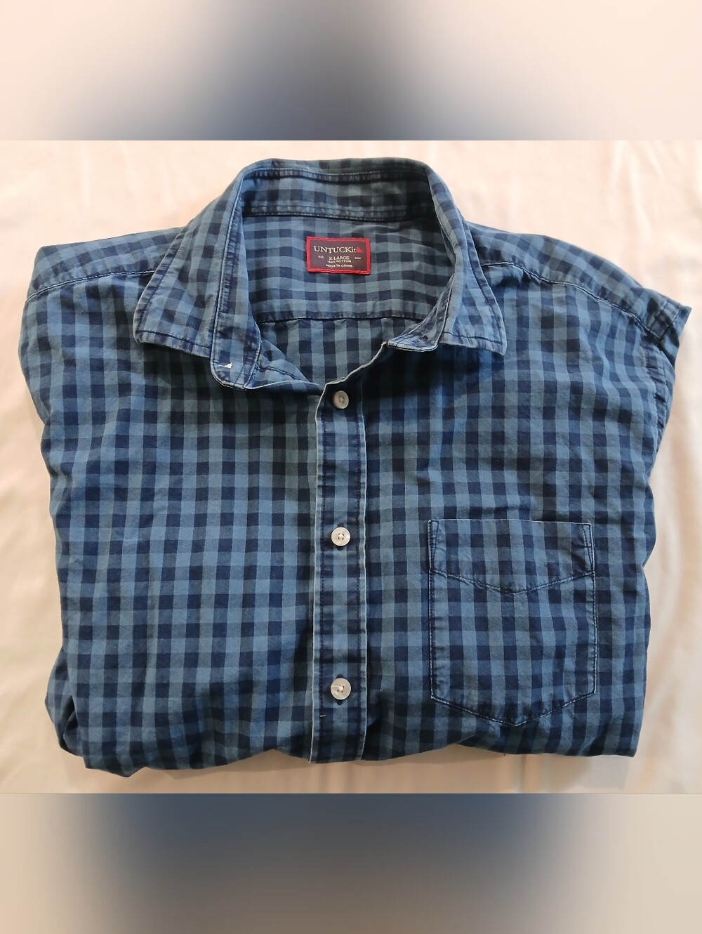UNTUCKit Men's Long Sleeve Plaid Shirt | Size XL